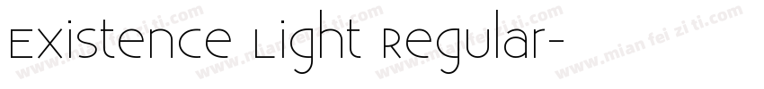 Existence Light Regular字体转换